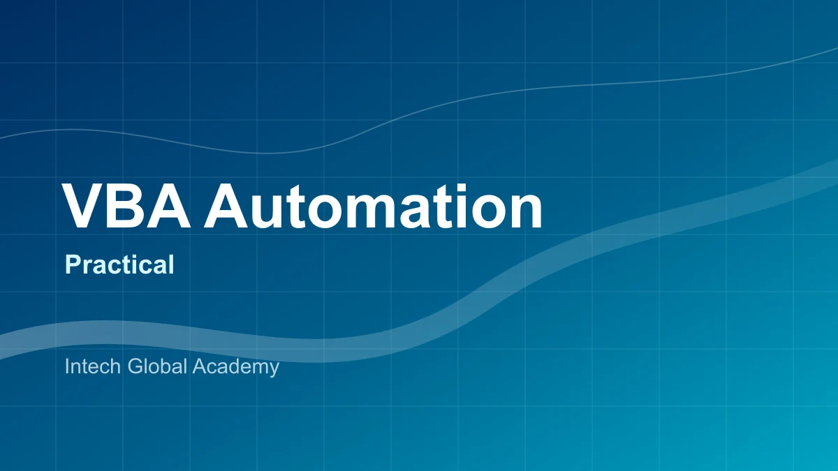 Practical Automation with Excel VBA
